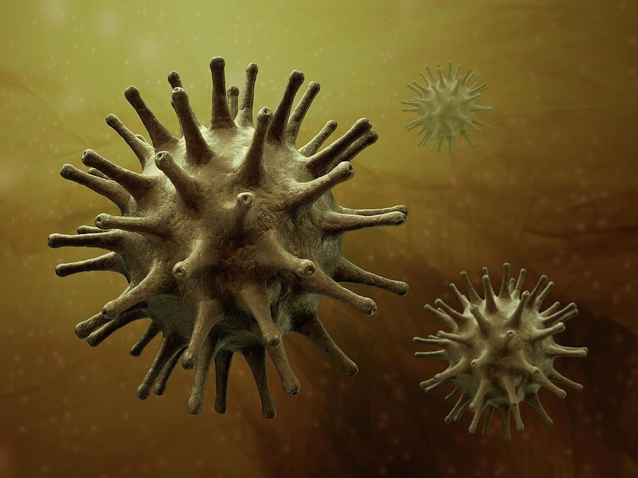 Virus Particles #4 Photograph by Andrzej Wojcicki/science Photo Library