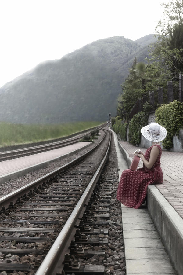 Train Photograph - Waiting #4 by Joana Kruse