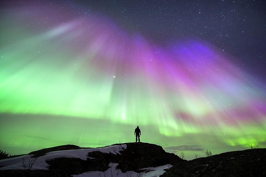 Watching The Aurora Borealis Photograph by Tommy Eliassen/science Photo ...