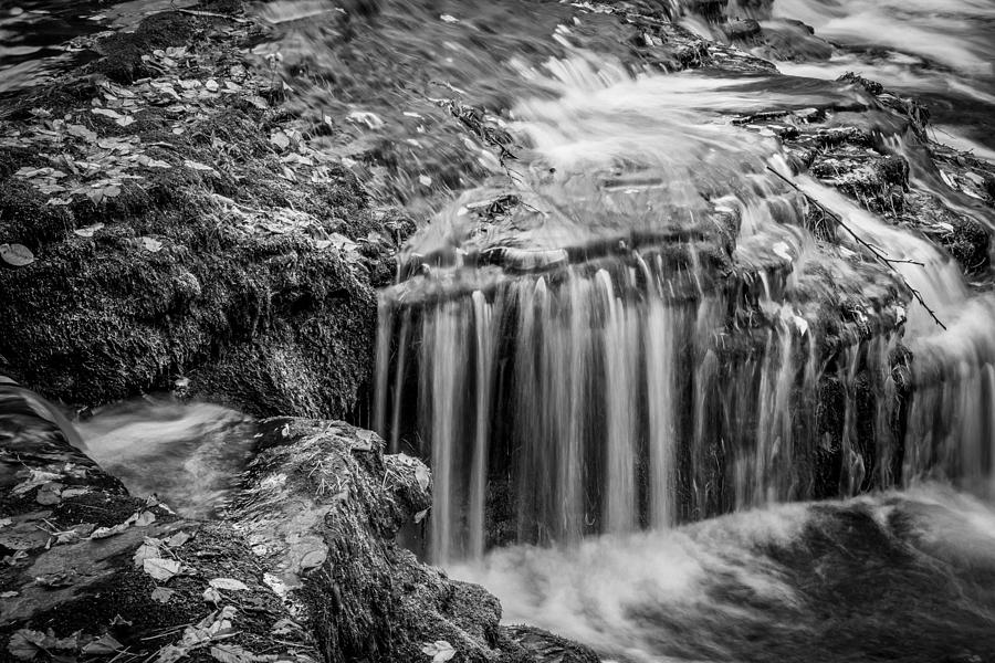Waterfall Photograph - Waterfalls George W Childs National Park Painted BW   #4 by Rich Franco