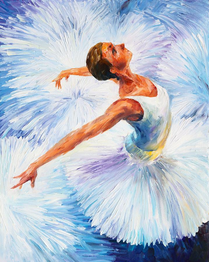 White Swan Painting by Leonid Afremov | Fine Art America