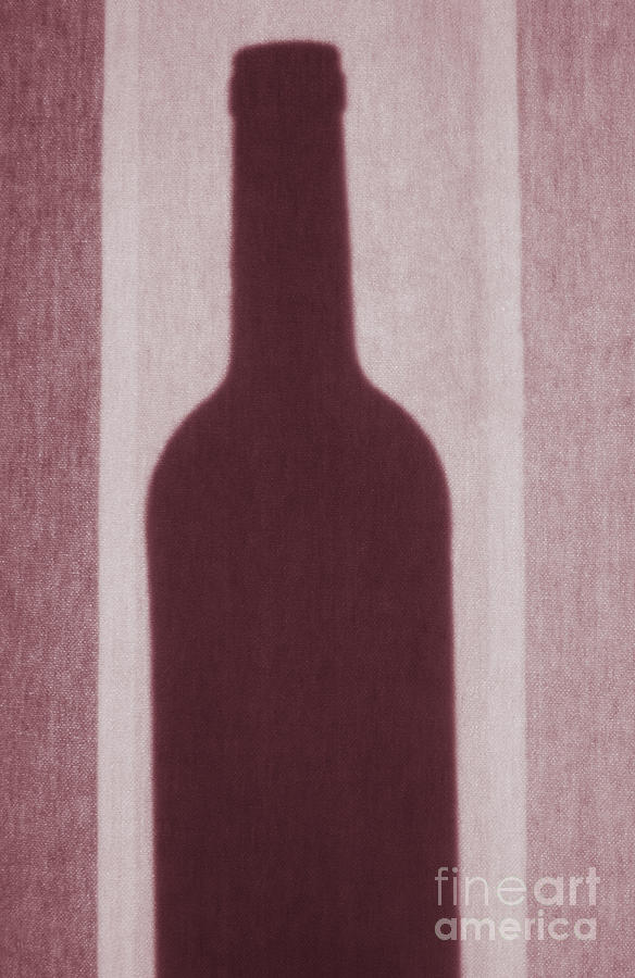 Wine Photograph - Wine Bottle Silhouette #4 by Ewa Hearfield