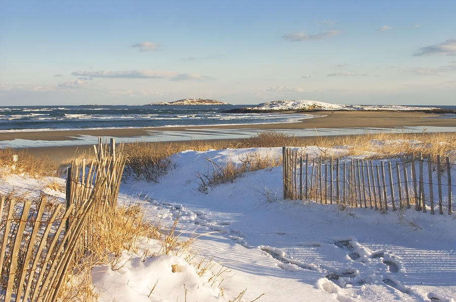Winter at Popham Beach State Park Maine #4 Photograph by Keith Webber Jr