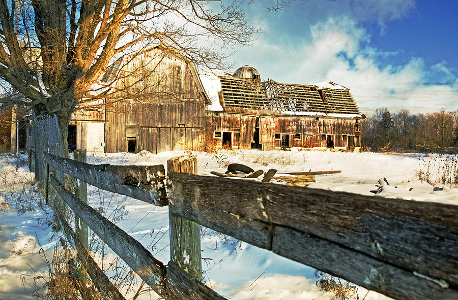 Winter Photograph - Winter Barn #4 by Cheryl Cencich