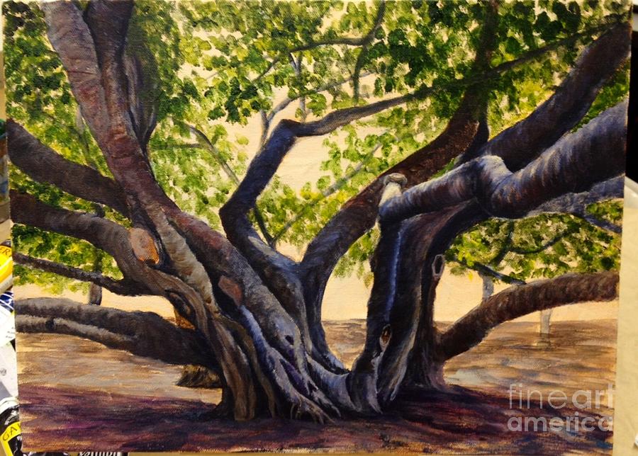 Wip Banyan Tree  #4 Painting by Darice Machel McGuire