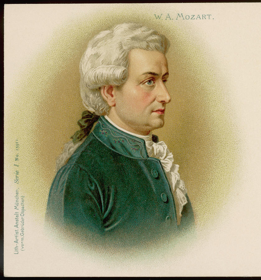 Wolfgang Amadeus Mozart Austrian Drawing by Mary Evans Picture Library