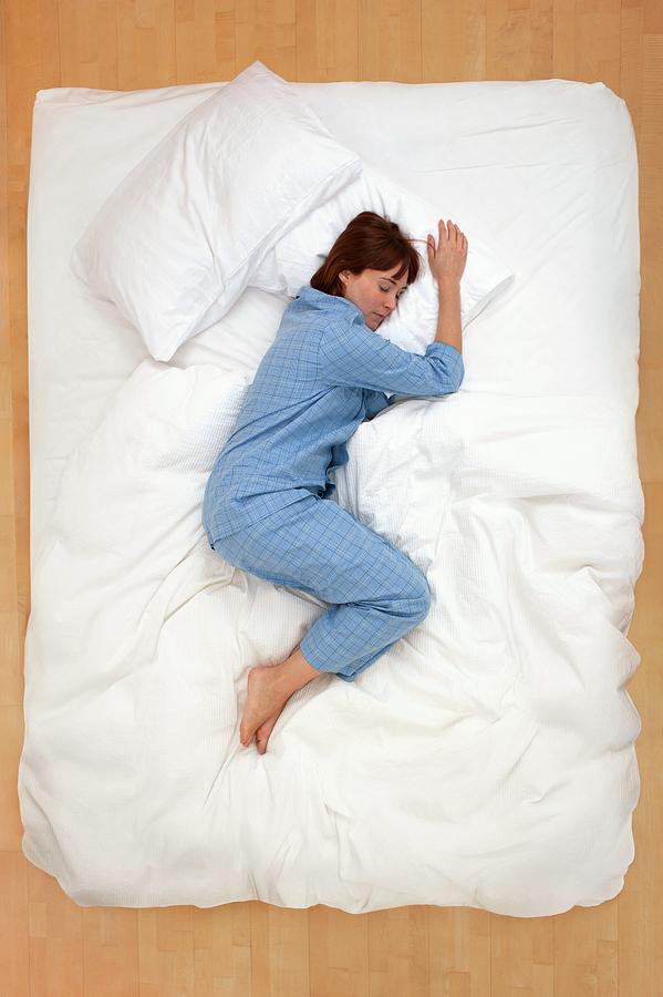 Woman Lying In Bed Photograph By Ian Hootonscience Photo Library