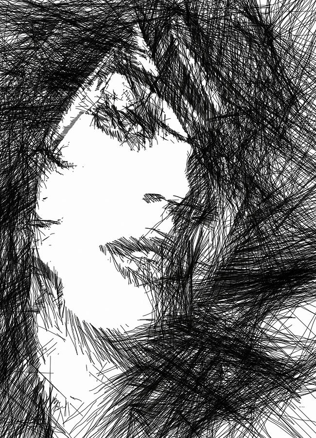 Woman Sketch Digital Art by Rafael Salazar - Fine Art America