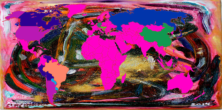 World Map and Human Life #6 Digital Art by Augusta Stylianou