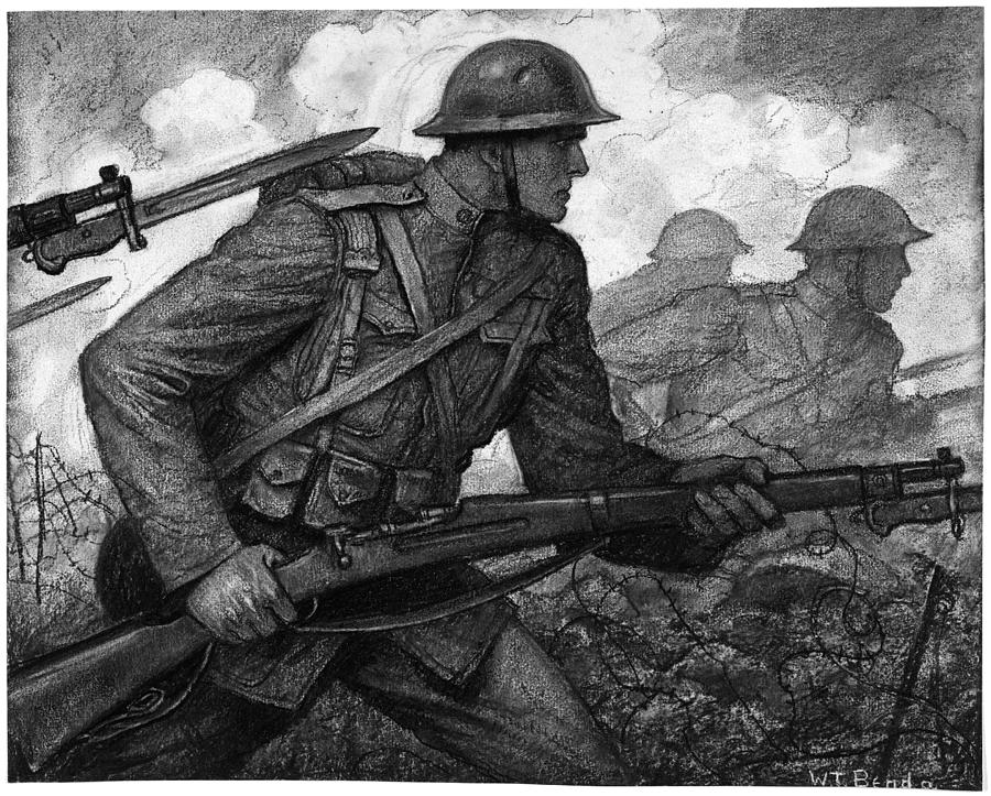 world war 1 soldiers drawing