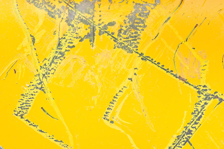 Abstract Photograph - Yellow metal #4 by Tom Gowanlock