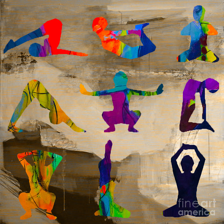 Meditation Mixed Media - Yoga Poses #2 by Marvin Blaine