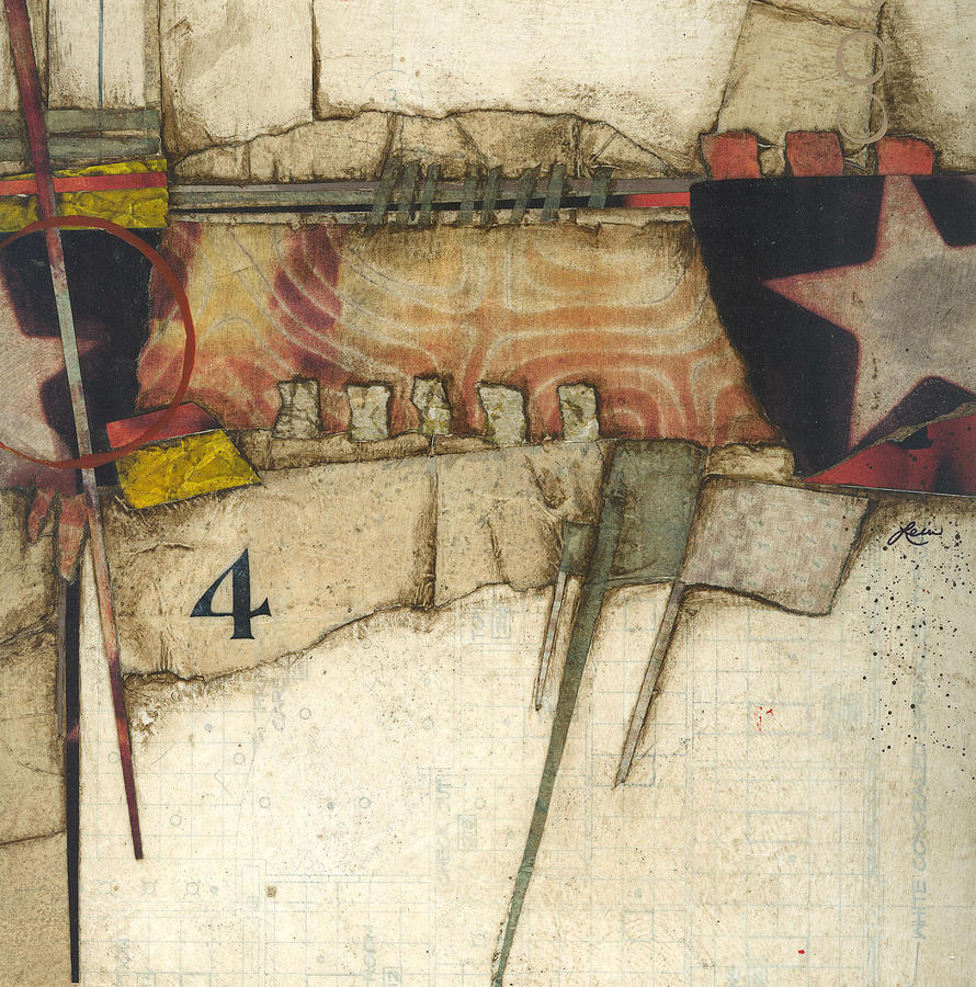 Abstract Mixed Media - 4 Youre The Third Star by Laura  Lein-Svencner