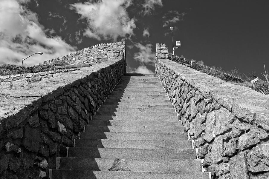 40 Steps at the Cliff Walk Photograph by John Hoey