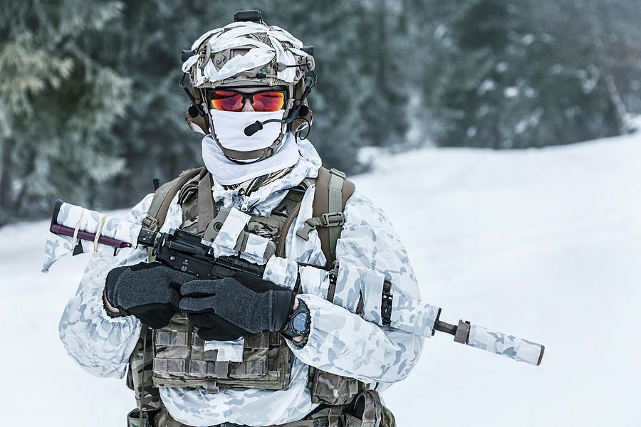 Winter Arctic Mountains Warfare Photograph by Oleg Zabielin