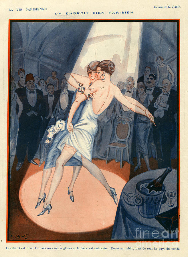 France Drawing - 1920s France La Vie Parisienne Magazine #401 by The Advertising Archives