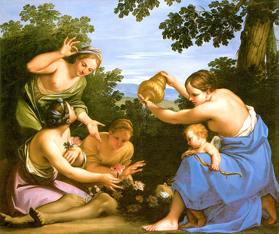 Venus Anointing The Dead Adonis #1 Painting by Marcantonio Franceschini