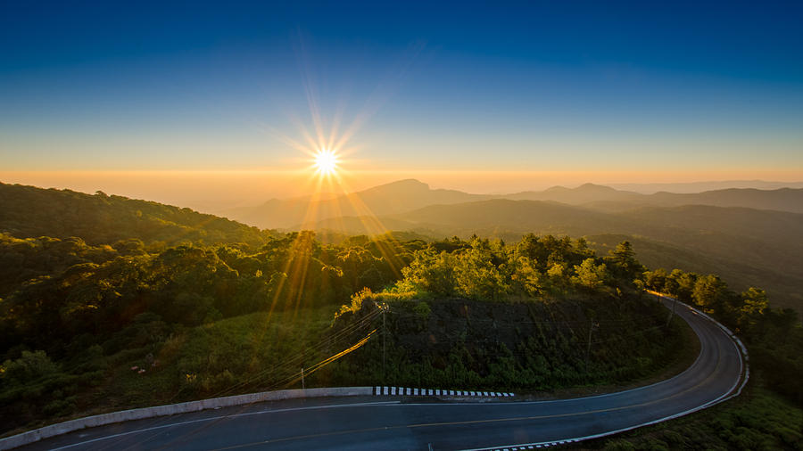 41 km Viewpoint at Doi Inthanon National Park Photograph by Eqsk134