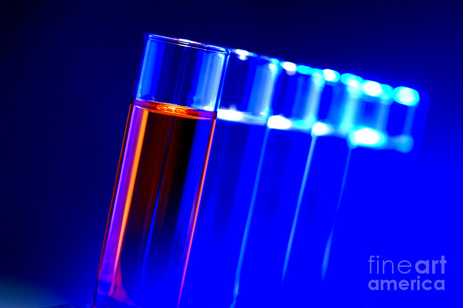 Test Photograph - Laboratory Test Tubes in Science Research Lab #41 by Science Research Lab