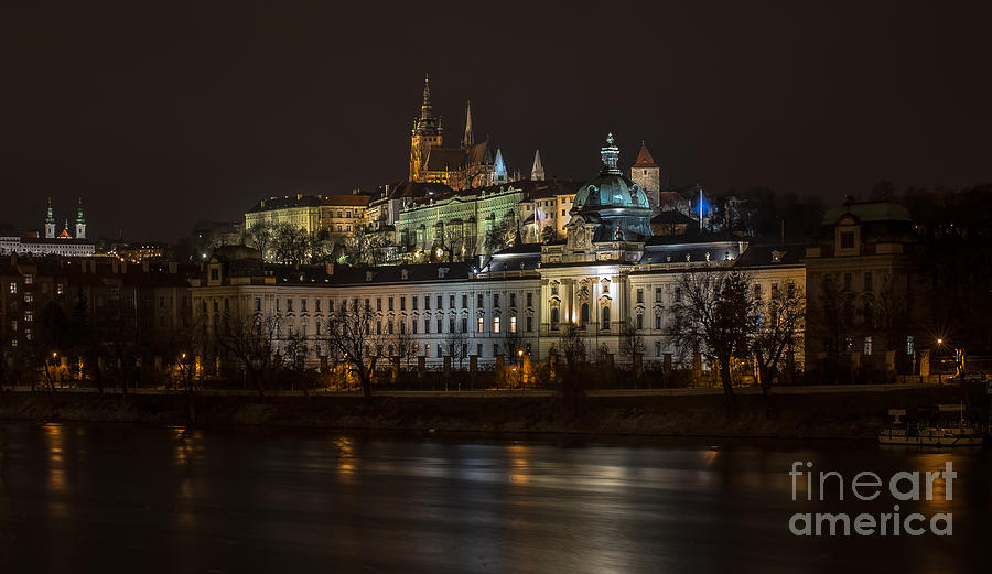 Prague by night #41 Photograph by Jorgen Norgaard