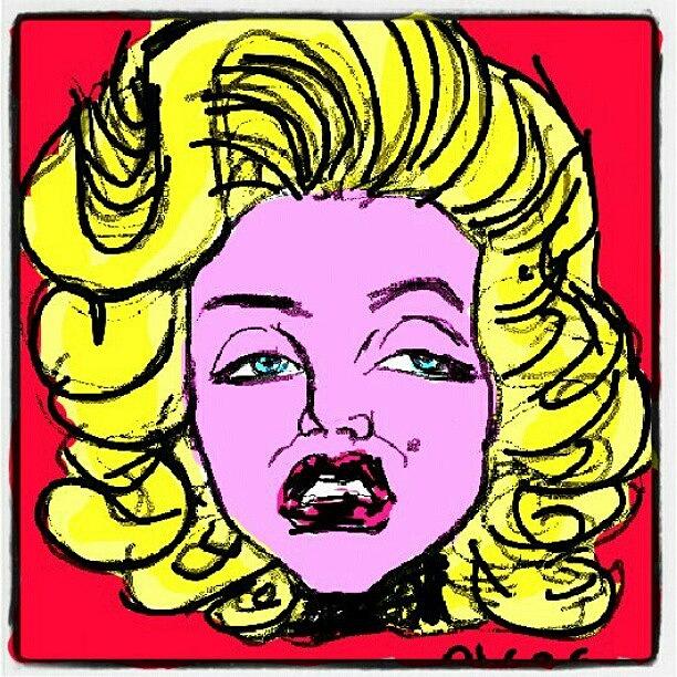 Celebrity Photograph - Marilyn Monroe Caricature by Nuno Marques