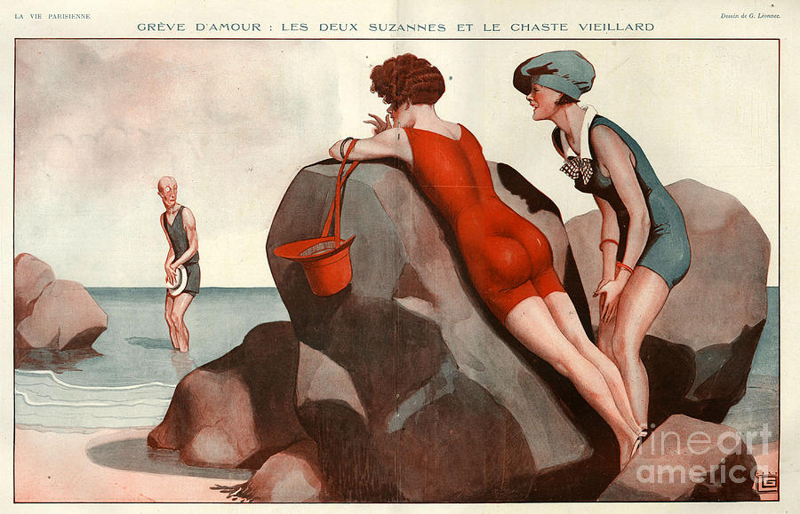 Holiday Drawing - 1920s France La Vie Parisienne Magazine #414 by The Advertising Archives Holiday Drawing - 1920s France La Vie Parisienne Magazine #414 by The Advertising Archives