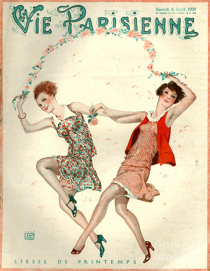 Spring Drawing - 1920s France La Vie Parisienne Magazine #417 by The Advertising Archives