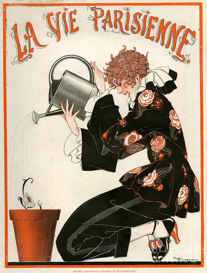Rene Vincent Drawing - 1920s France La Vie Parisienne Magazine #426 by The Advertising Archives