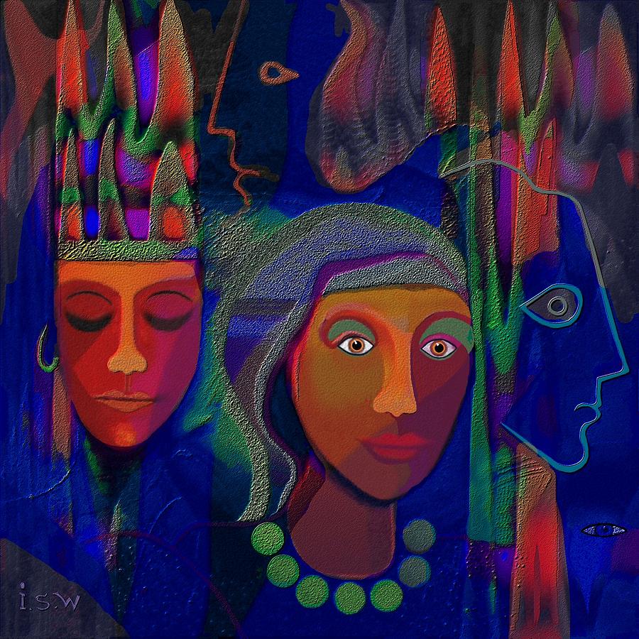 Portrait Digital Art - 428 - Exotic Couple 2 by Irmgard Schoendorf Welch