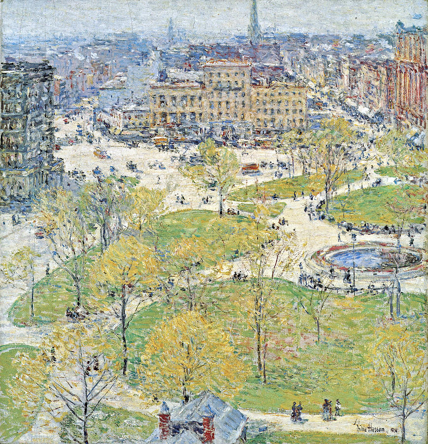 Union Square in Spring Photograph by Childe Hassam