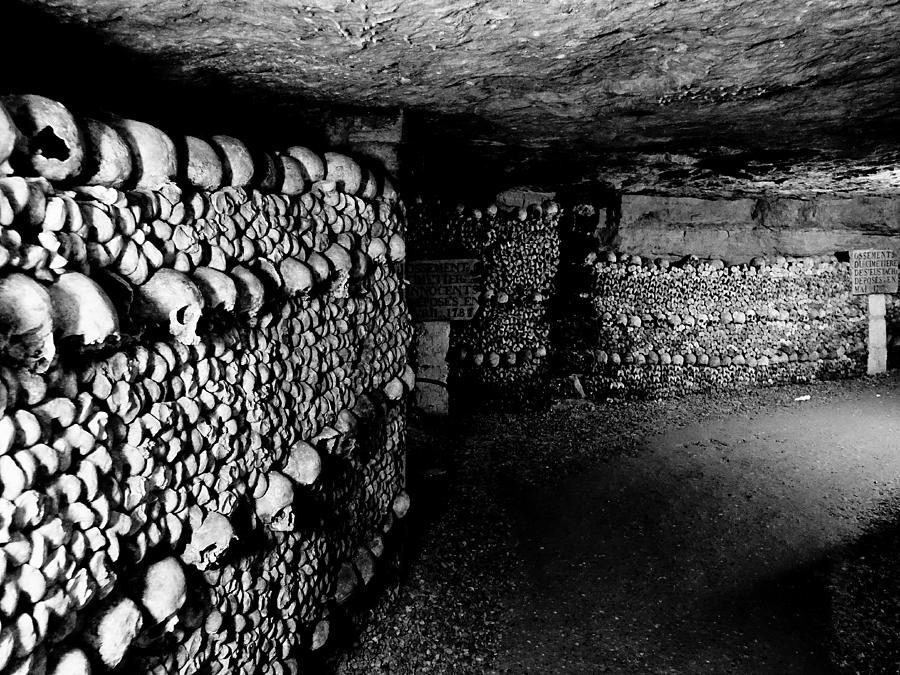 Skulls And Bones In The Catacombs Of Paris France Photograph by Richard ...