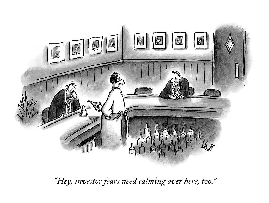 Hey, Investor Fears Need Calming Over Here, Too Drawing by Frank Cotham