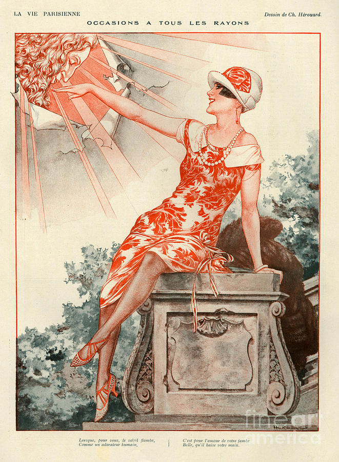 Summer Drawing - 1920s France La Vie Parisienne Magazine #444 by The Advertising Archives