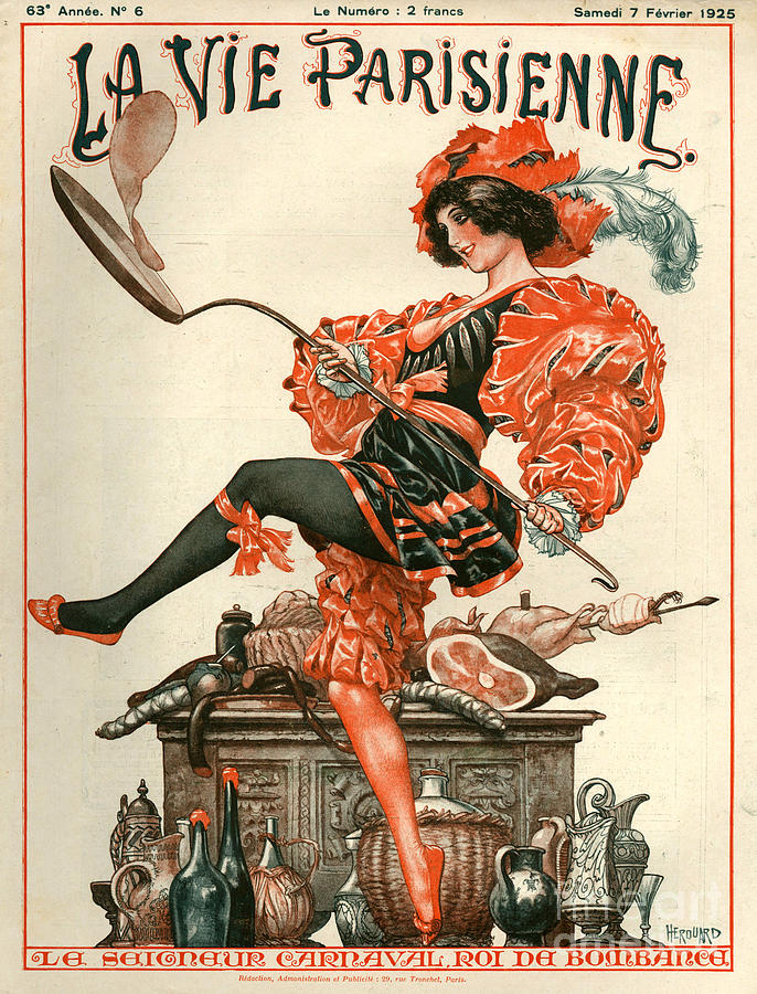 France Drawing - 1920s France La Vie Parisienne Magazine #449 by The Advertising Archives
