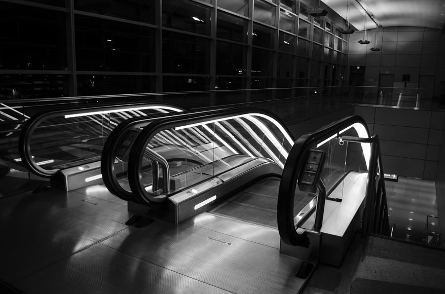 44th Street Station Escalator Photograph by Alan Marlowe