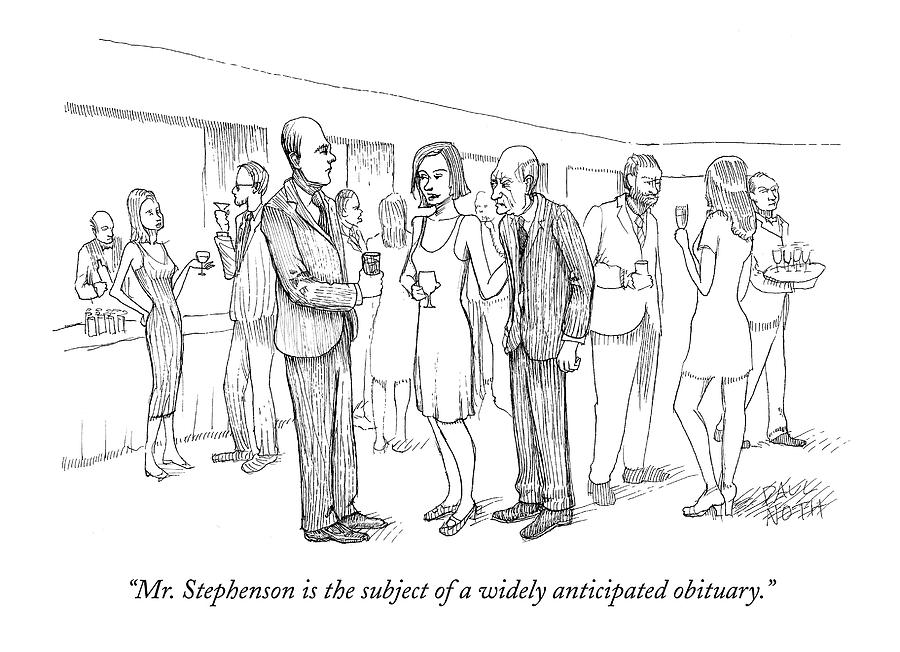 Mr. Stephenson Is The Subject Of A Widely Drawing by Paul Noth