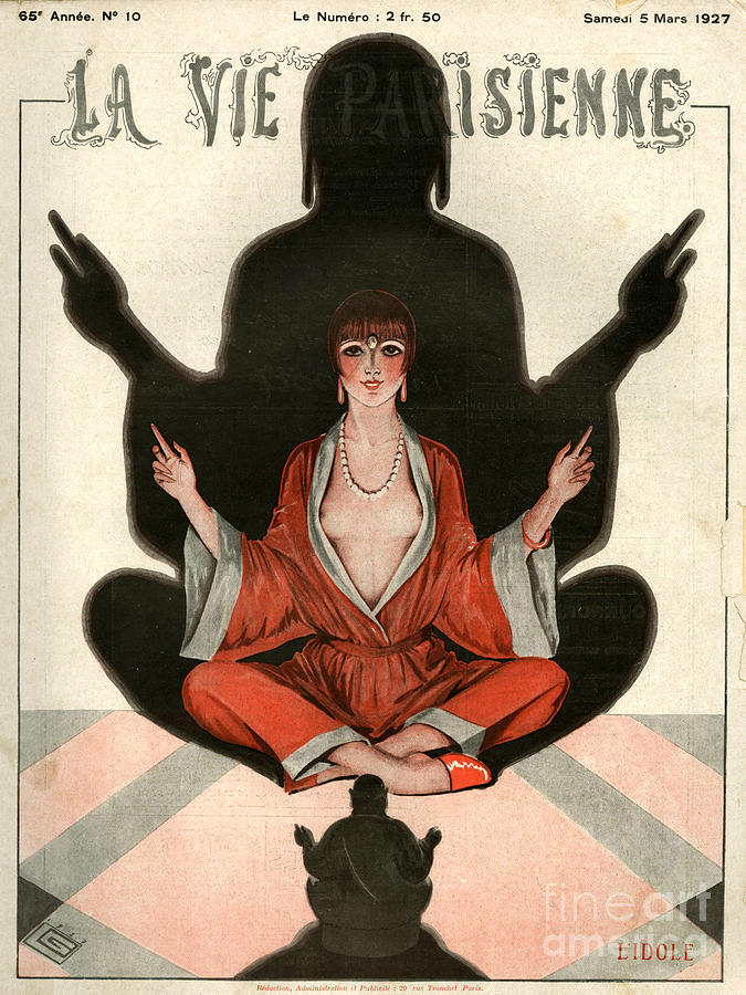 France Drawing - 1920s France La Vie Parisienne Magazine #451 by The Advertising Archives