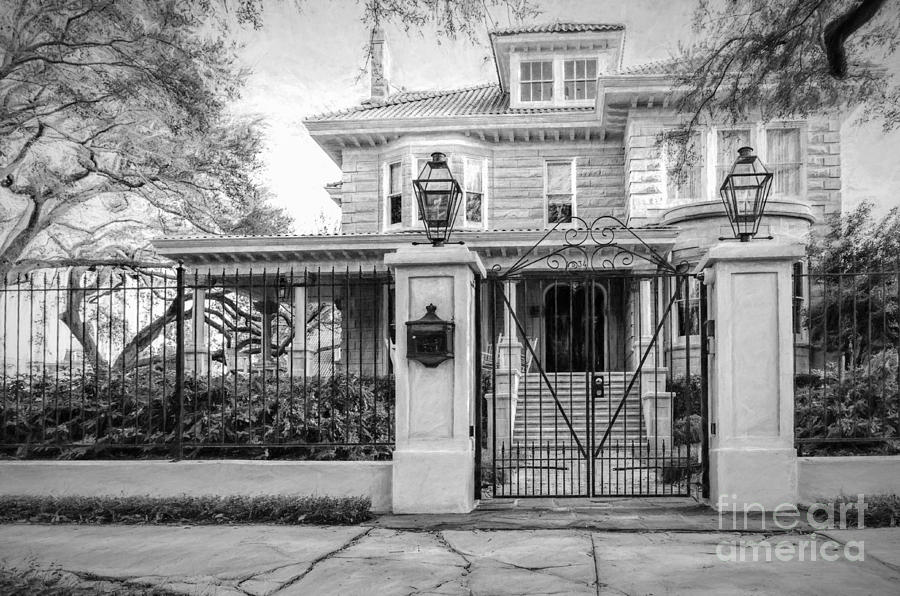 New Orleans Photograph - 4534 St. Charles Ave Nola- Charcoal by Kathleen K Parker