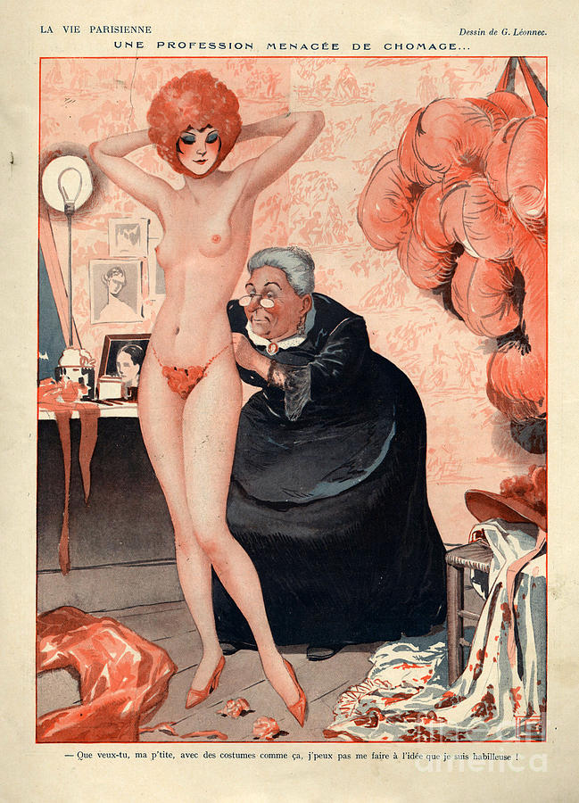 Nude Drawing - 1920s France La Vie Parisienne Magazine #454 by The Advertising Archives