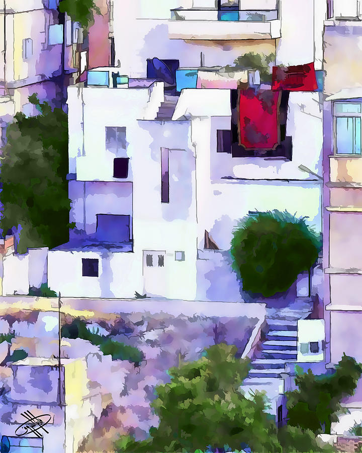 Landscape Digital Art - Jordan/Amman/old house #46 by Fayez Alshrouf
