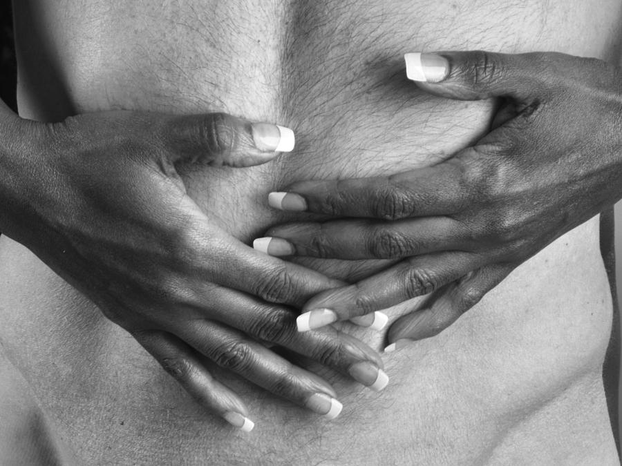 4688 Loving Hands in Black and White Photograph by Chris Maher