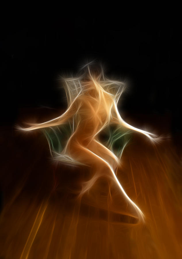 4698 Energy Work Abstract Nude Seated Figure   Photograph by Chris Maher
