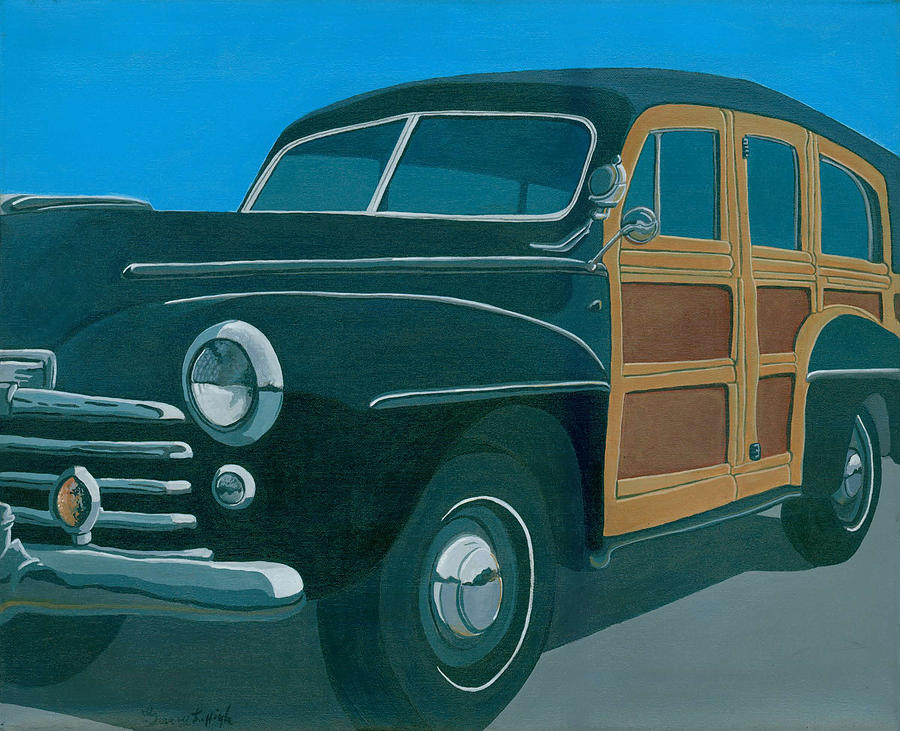 48 Ford Woody Painting by Gerry High