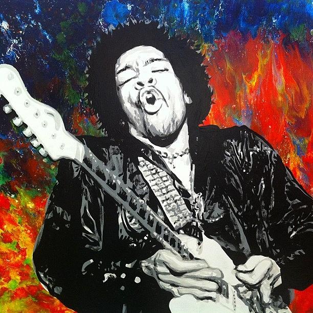 Music Photograph - 48 Jimmy Hendrix Painting Ill Be by Ocean Clark