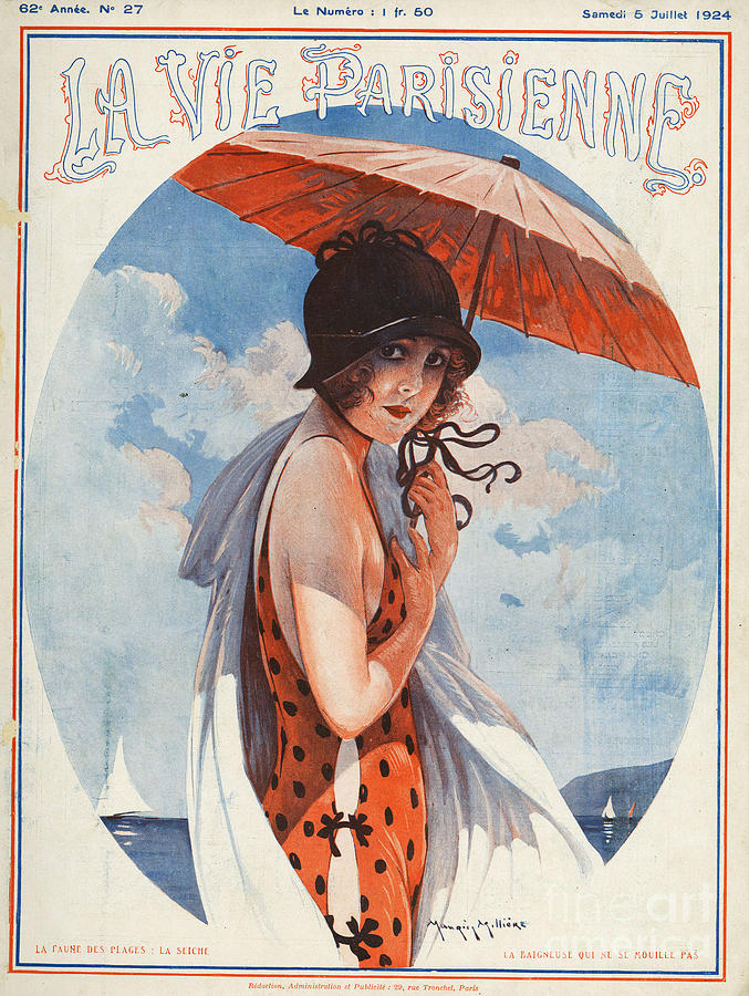 Covers Drawing - La Vie Parisienne  1924 1920s France #48 by The Advertising Archives