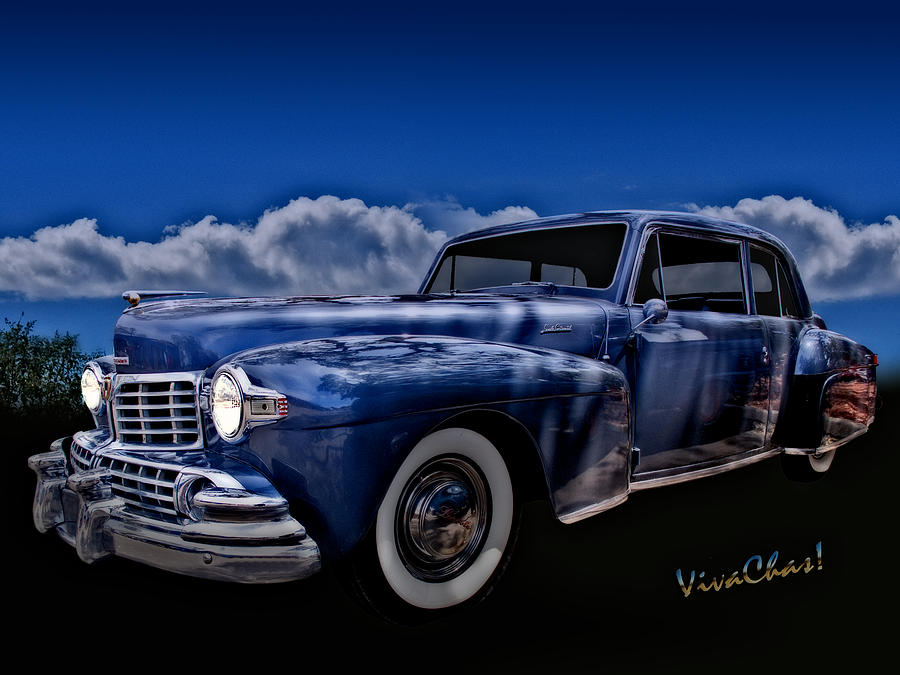 48 Lincoln Continental By Moonlight Photograph by Chas Sinklier