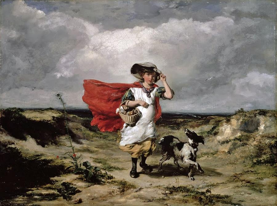 Paul Falconer Poole Painting - Crossing the Heath Windy Day by MotionAge Designs
