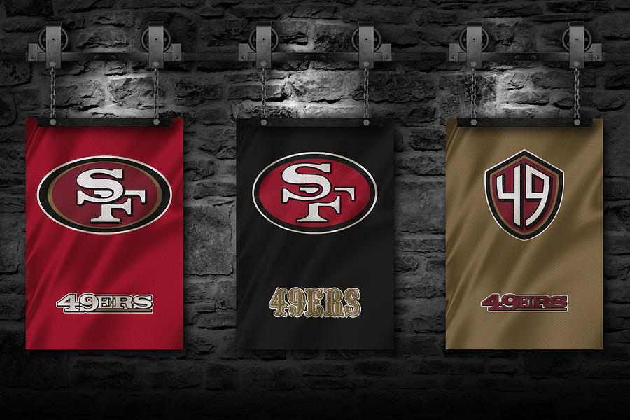 San Francisco 49ers Uniform Patches T-Shirt by Joe Hamilton - Pixels