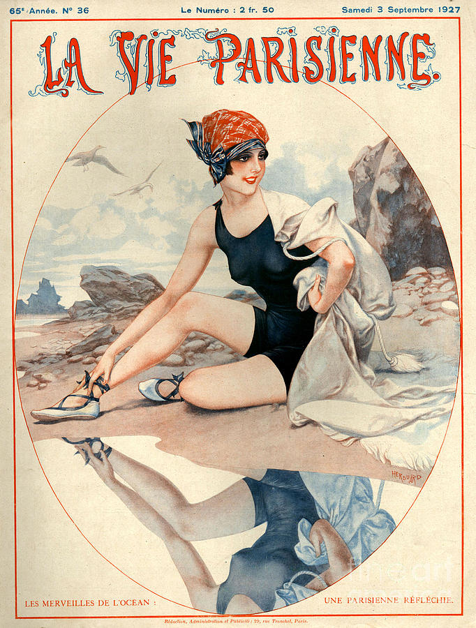 Holiday Drawing - 1920s France La Vie Parisienne Magazine #494 by The Advertising Archives