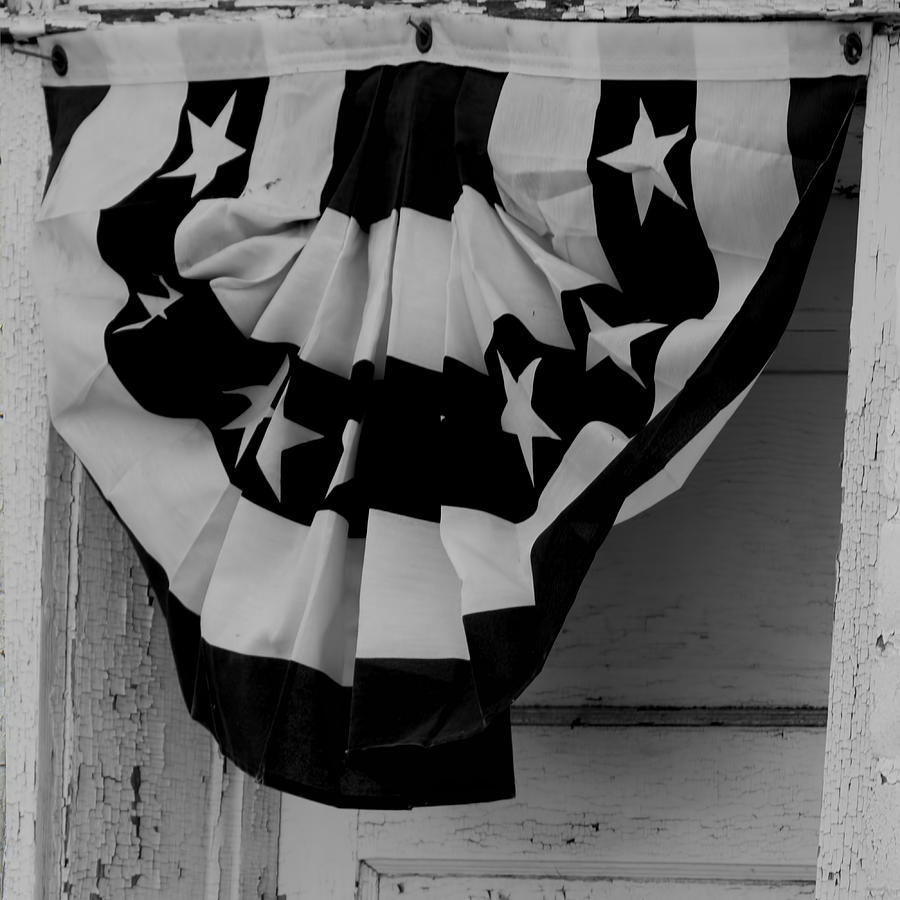 4th of July flag bunting Photograph by Cathy Anderson